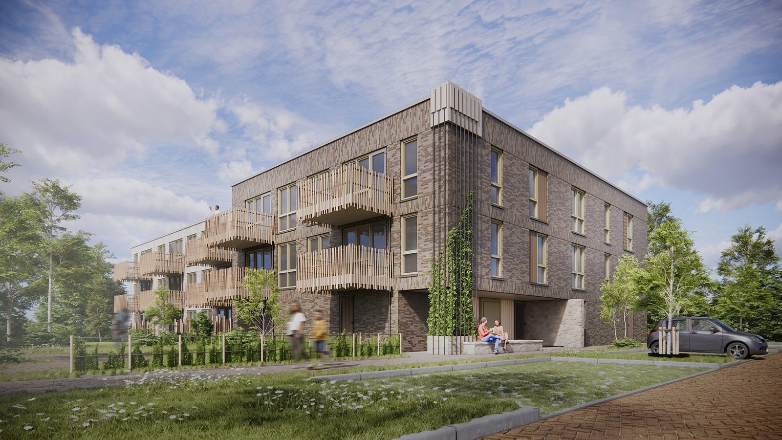 7 beneden- en 7 bovenwoningen 

Locatie – veld 10